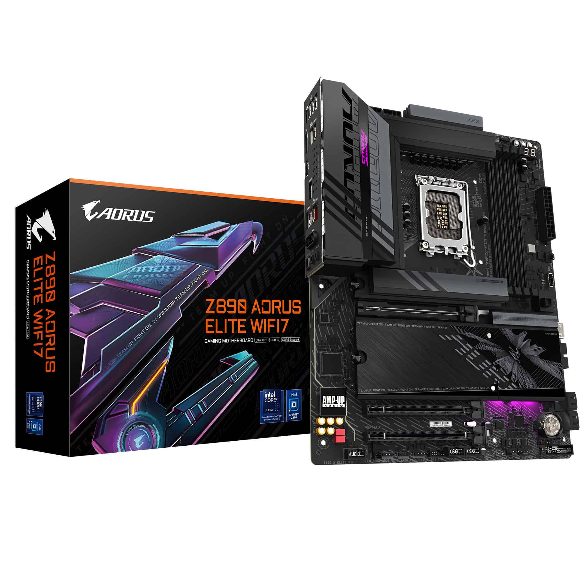 GIGABYTE Z890 AORUS ELITE WIFI7 Intel Z890 LGA 1851 (Socket V1) ATX (Z890 AORUS ELITE WIFI7) thumbnail