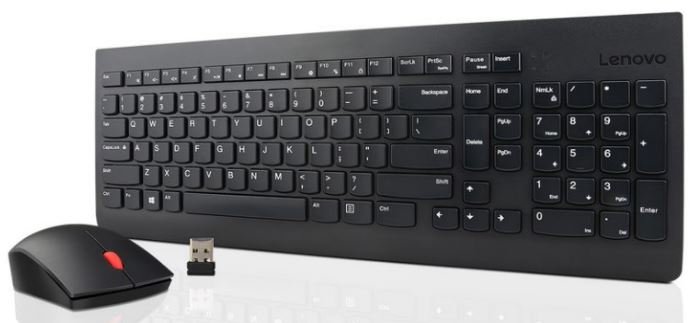 Lenovo 4X30M39497 toetsenbord Inclusief muis Universeel RF Draadloos QWERTY Amerikaans Engels Zwart (4X30M39497) thumbnail