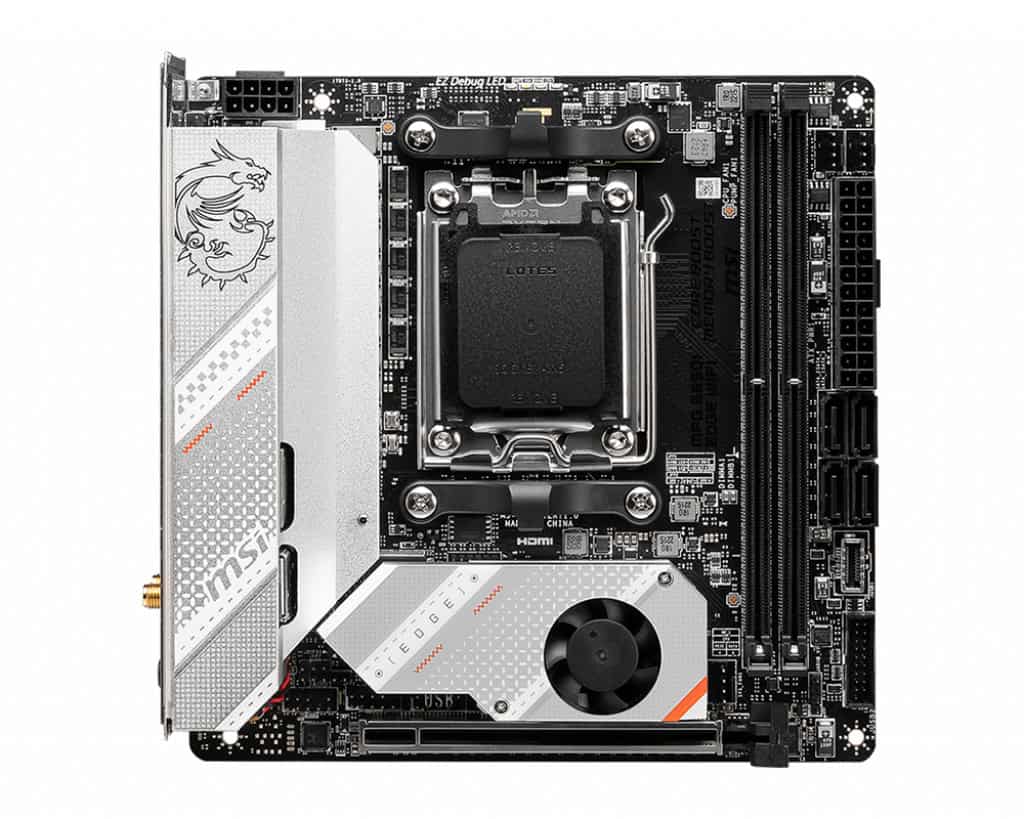 MSI MPG B650I EDGE WIFI moederbord AMD B650 Socket AM5 mini ATX (MPG B650I EDGEWIFI) thumbnail
