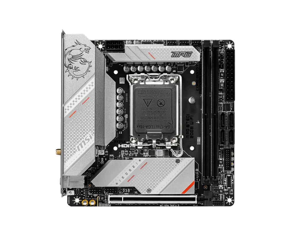 MSI MPG B760I EDGE WIFI moederbord Intel B760 LGA 1700 mini ATX (MPG B760I EDGEWIFI) thumbnail
