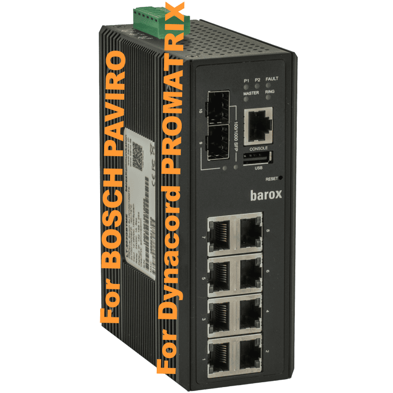 barox Switch 8-Port 10/100/1000TX 1GBit/s Manag.nur f. Bosch (LT-L802GBTME/BO) thumbnail
