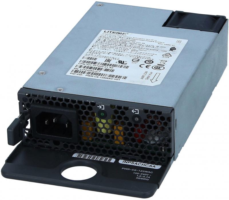 Cisco 125W AC Config 6 Power Supply (PWR-C6-125WAC=) thumbnail