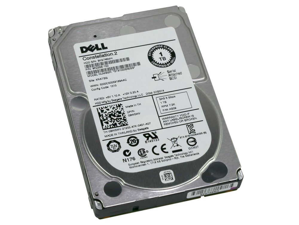 Dell 1TB 7.2K 2.5 SAS 6G (ST91000640SS-COMPEL-RFB) thumbnail