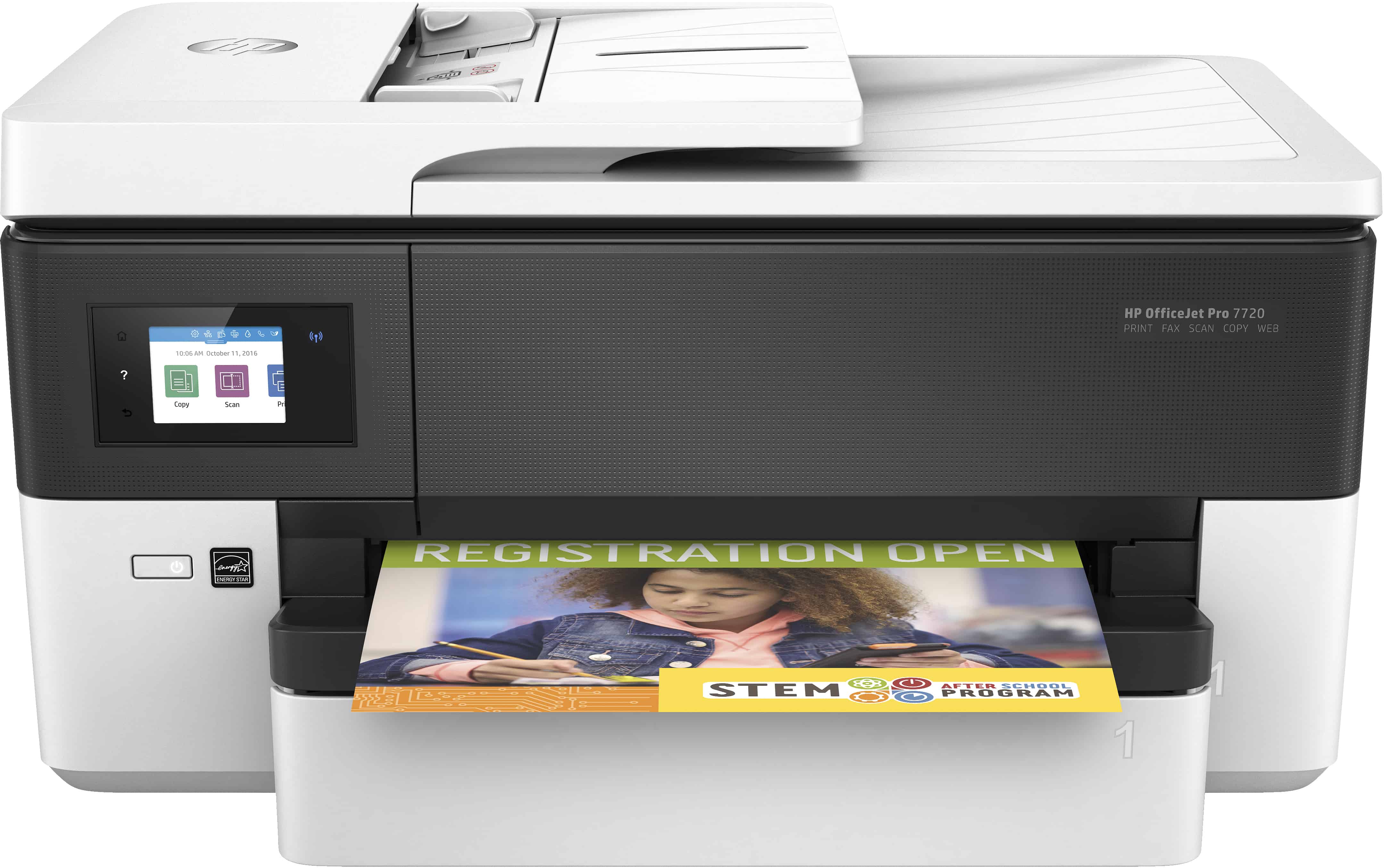 HP OfficeJet Pro 7720 breedformaat All-in-One printer, Kleur, Printer voor Kleine kantoren, Printen, kopiëren, scannen, faxen, Invoer voor 35 vel; Printen via USB-poort aan voorzijde; Dubbelzijdig printen (Y0S18A#A80) thumbnail