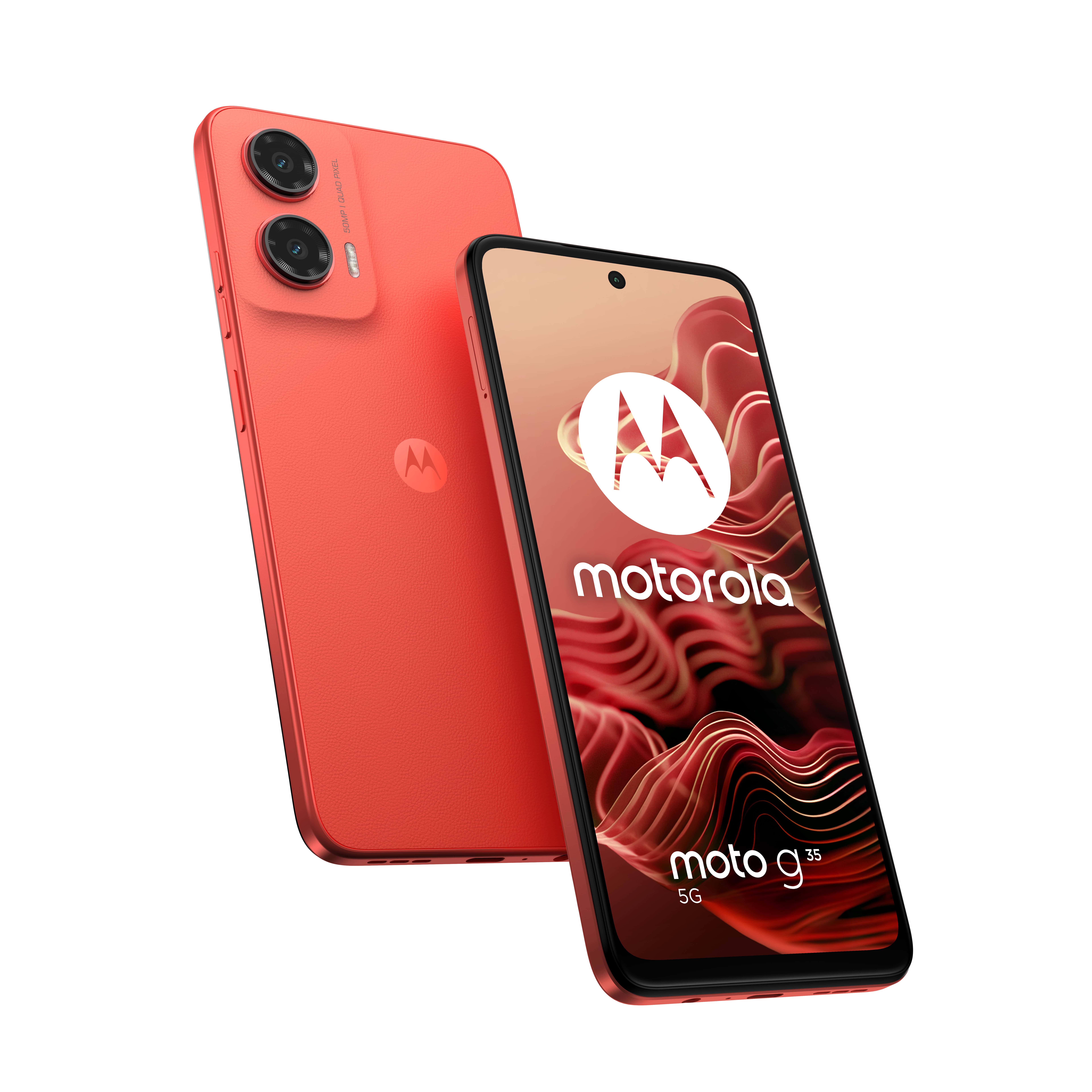 Motorola moto G35 5G 17,1 cm (6.72) Dual SIM Android 14 USB Type-C 4 GB 128 GB 5000 mAh Rood (PB3K0001SE) thumbnail