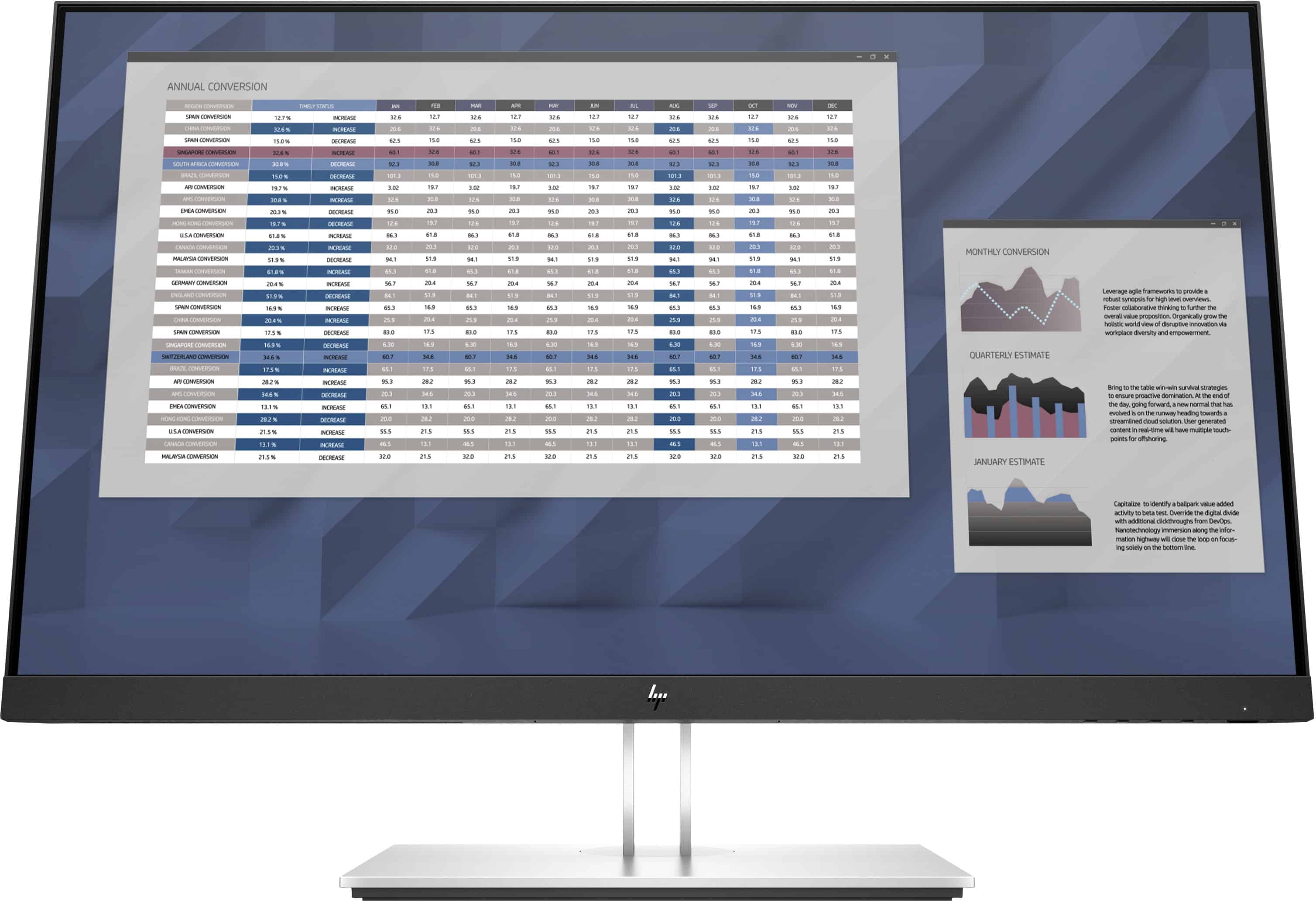HP E-Series E27 G4 computer monitor 68,6 cm (27) 1920 x 1080 Pixels Full HD LED Zwart (9VG71AT#ABB) thumbnail