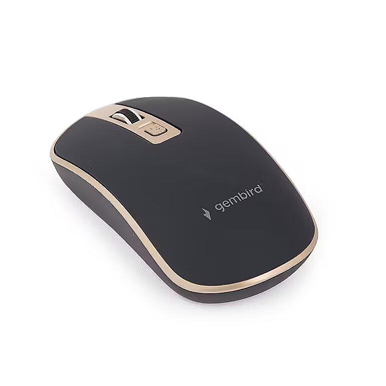 gembird Kabellose optische Maus, schwarz/gold (MUSW-4B-06-BG) thumbnail