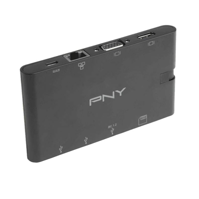 PNY All-in-One mini portable Dock (A-2UF-2TC-K01-RB) thumbnail