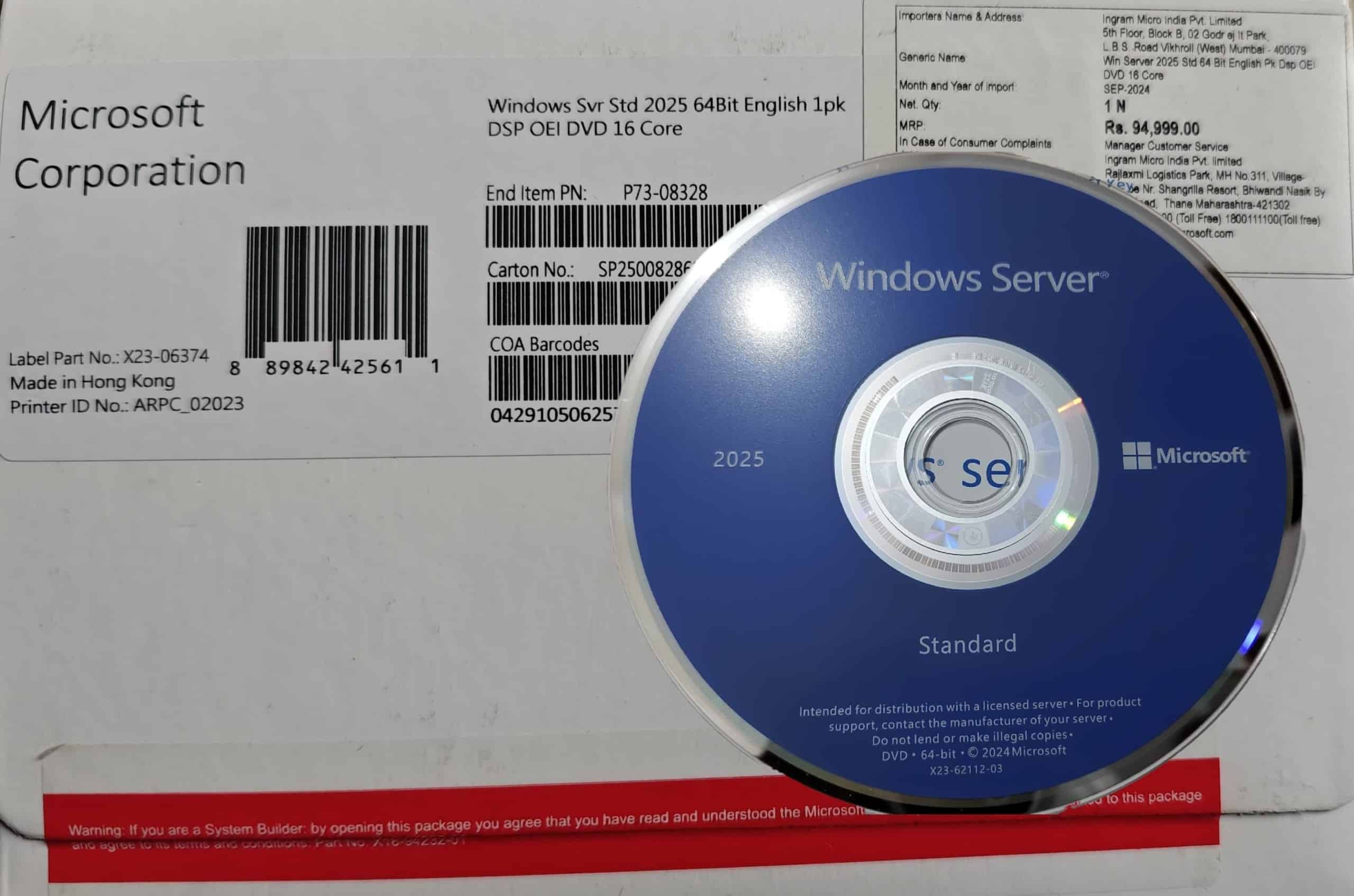 Microsoft Svr Datacntr 2025 2 core Additional (EP2-25296) thumbnail