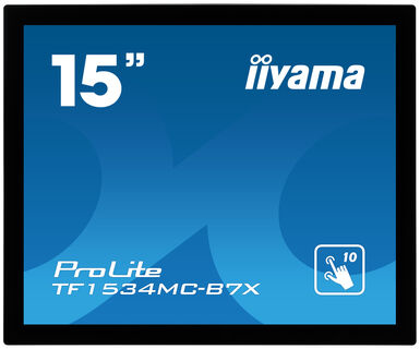 iiyama ProLite TF1534MC-B7X computer monitor 38,1 cm (15") 1024 x 768 Pixels XGA LED Touchscreen Multi-gebruiker Zwart (TF1534MC-B7X) thumbnail