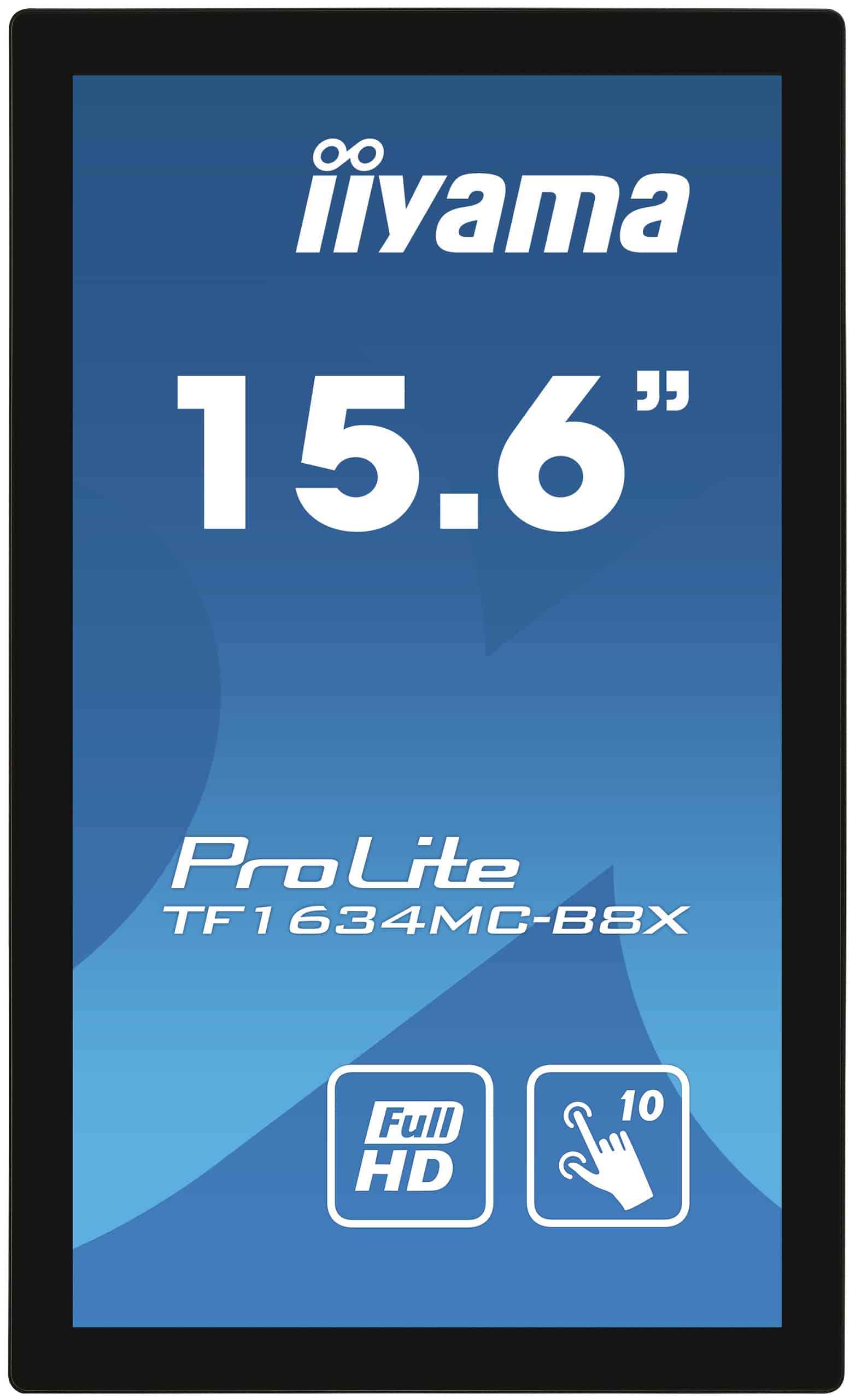 iiyama ProLite TF1634MC-B8X computer monitor 39,6 cm (15.6") 1920 x 1080 Pixels Full HD LED Touchscreen Multi-gebruiker Zwart (TF1634MC-B8X) thumbnail