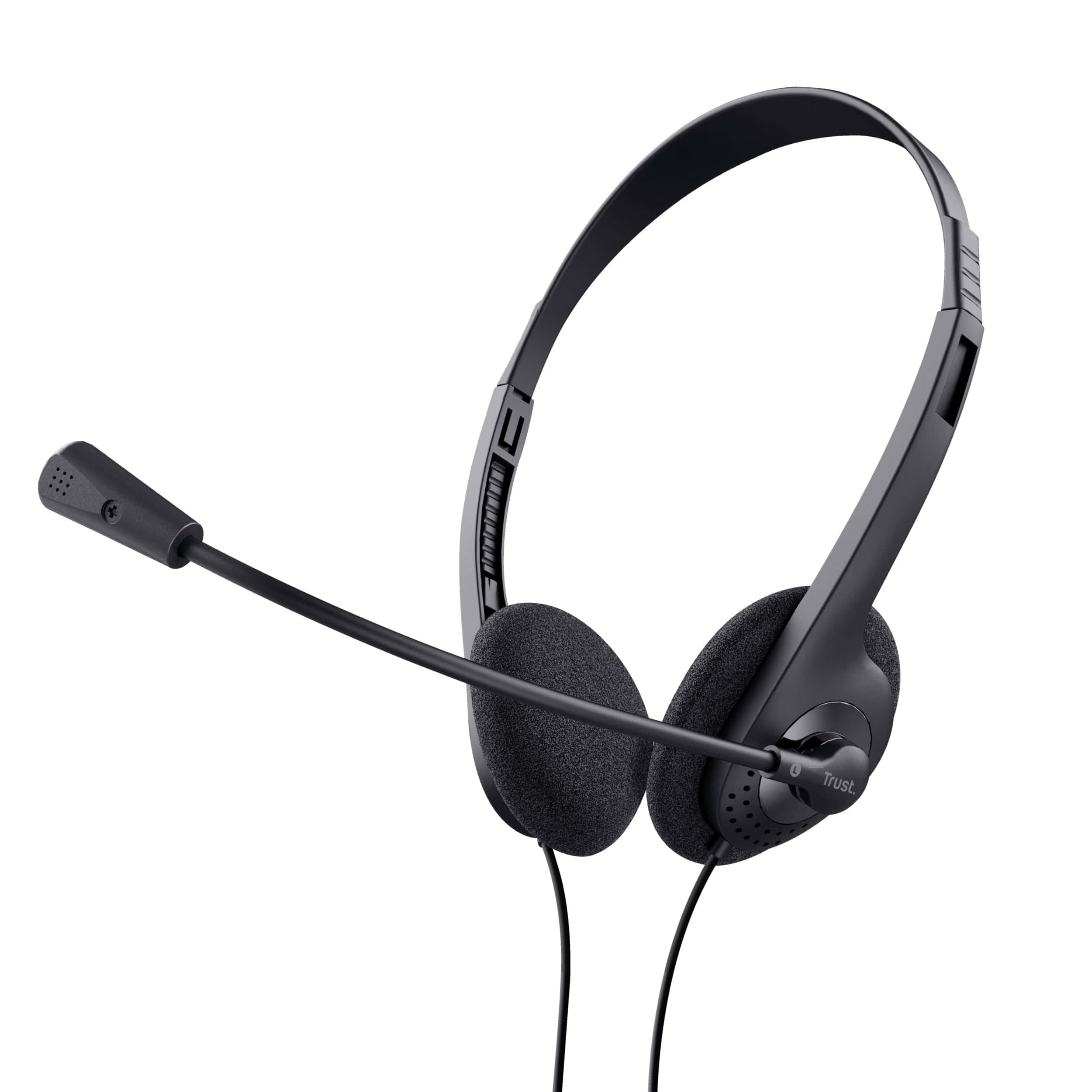 Trust 24659 hoofdtelefoon/headset Bedraad Hoofdband Oproepen/muziek Zwart (24659) thumbnail