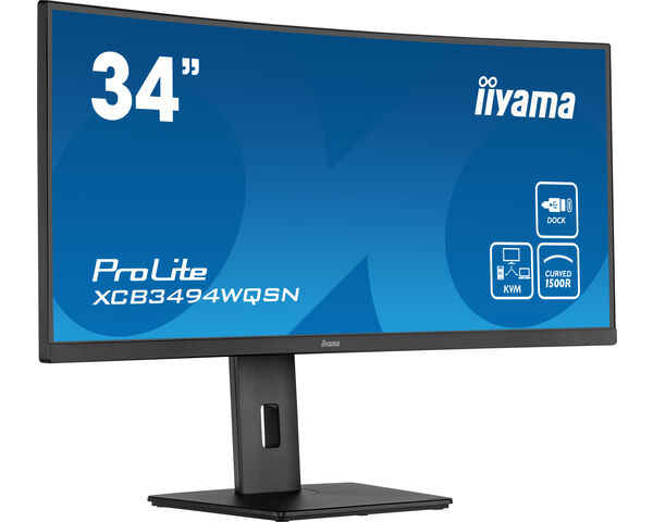 iiyama ProLite XCB3494WQSN-B5 LED display 86,4 cm (34) 3440 x 1440 Pixels UltraWide Quad HD Zwart (XCB3494WQSN-B5) thumbnail