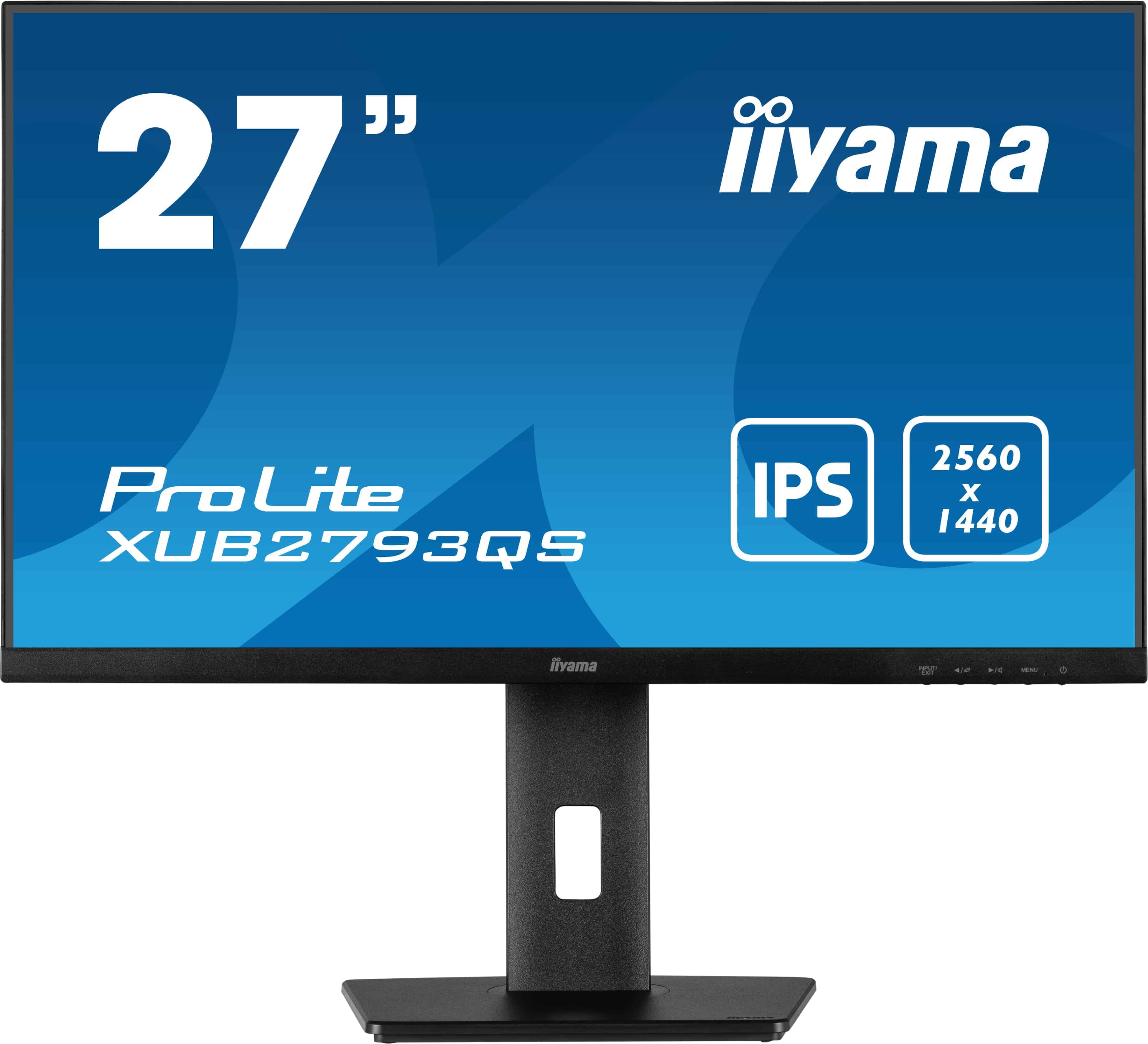 iiyama ProLite XUB2793QS-B1 computer monitor 68,6 cm (27) 2560 x 1440 Pixels Wide Quad HD LED Zwart (XUB2793QS-B1) thumbnail
