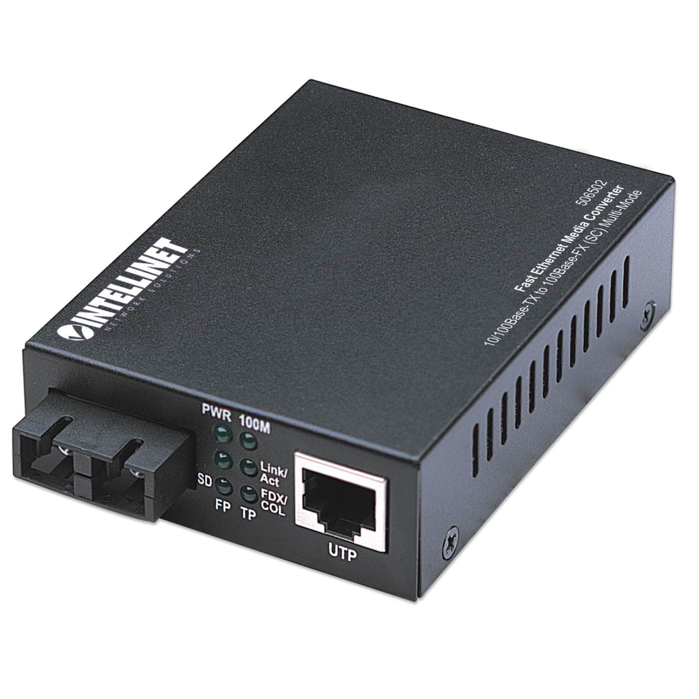 Intellinet 506502 netwerk media converter 100 Mbit/s 1310 nm Multimode Zwart (506502) thumbnail