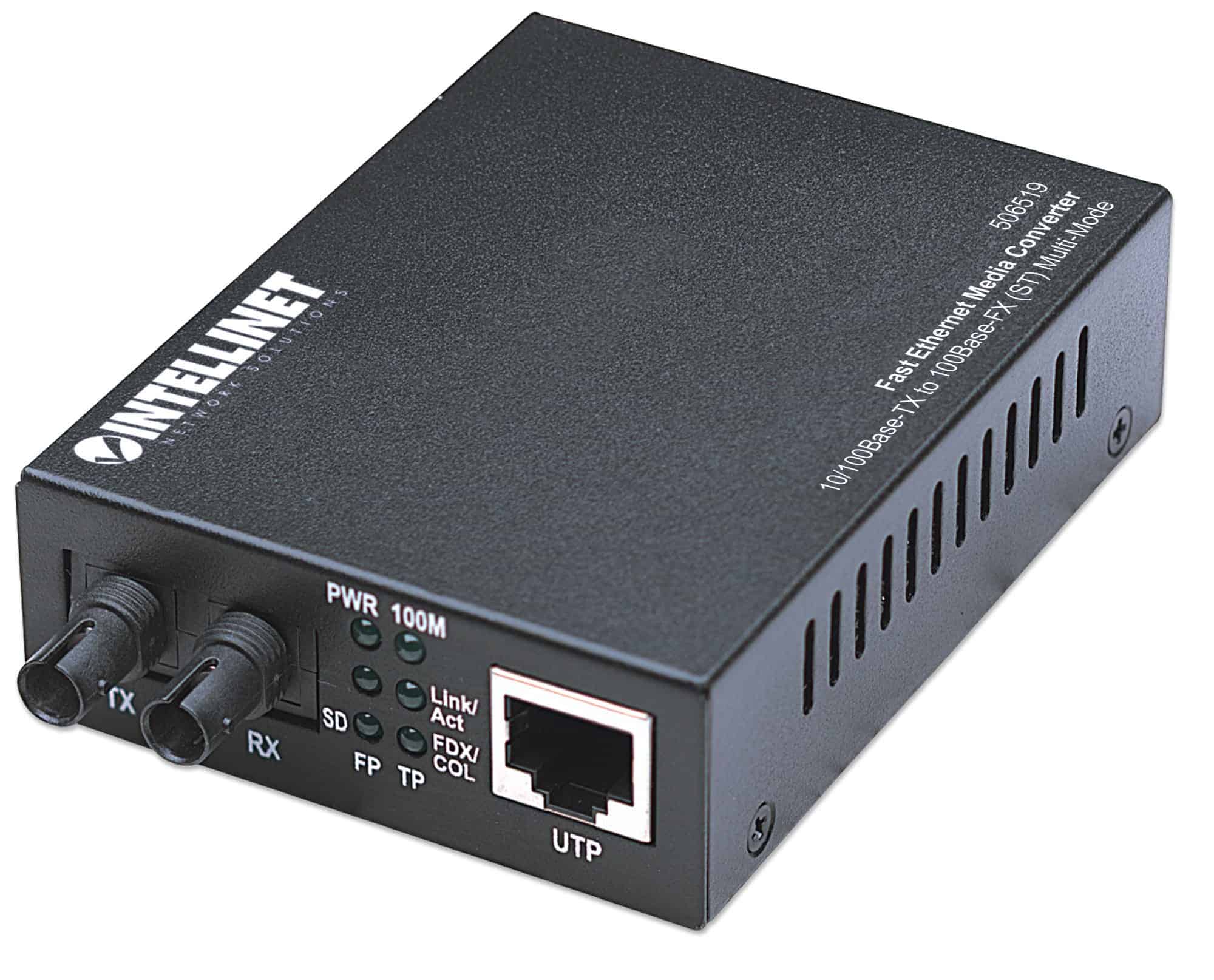 Intellinet 506519 netwerk media converter 100 Mbit/s 1310 nm Multimode Zwart (506519) thumbnail