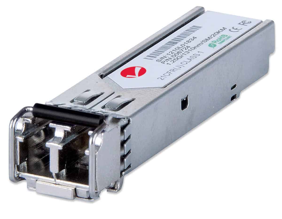 Intellinet Netwerk transceiver Gigabit SFP, 1000Base-LX (LC) single-mode, 20 km, 1310 nm, MSA-compatibel, equivalent aan Cisco GLC-LH-SM, 3 jaar garantie (506724) thumbnail