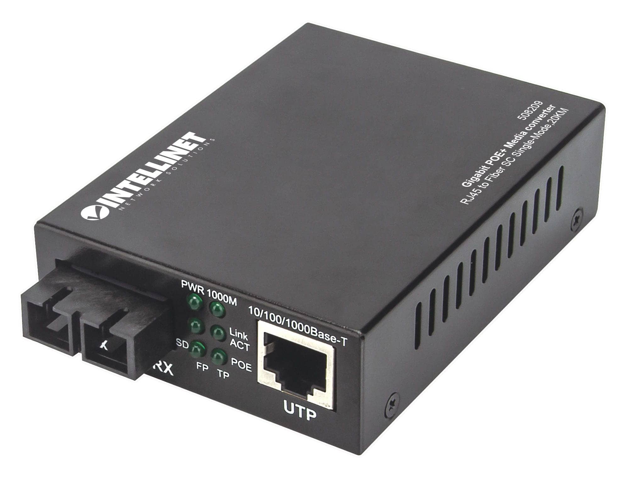 Intellinet 508209 netwerk media converter 1000 Mbit/s 1310 nm Single-mode Zwart (508209) thumbnail