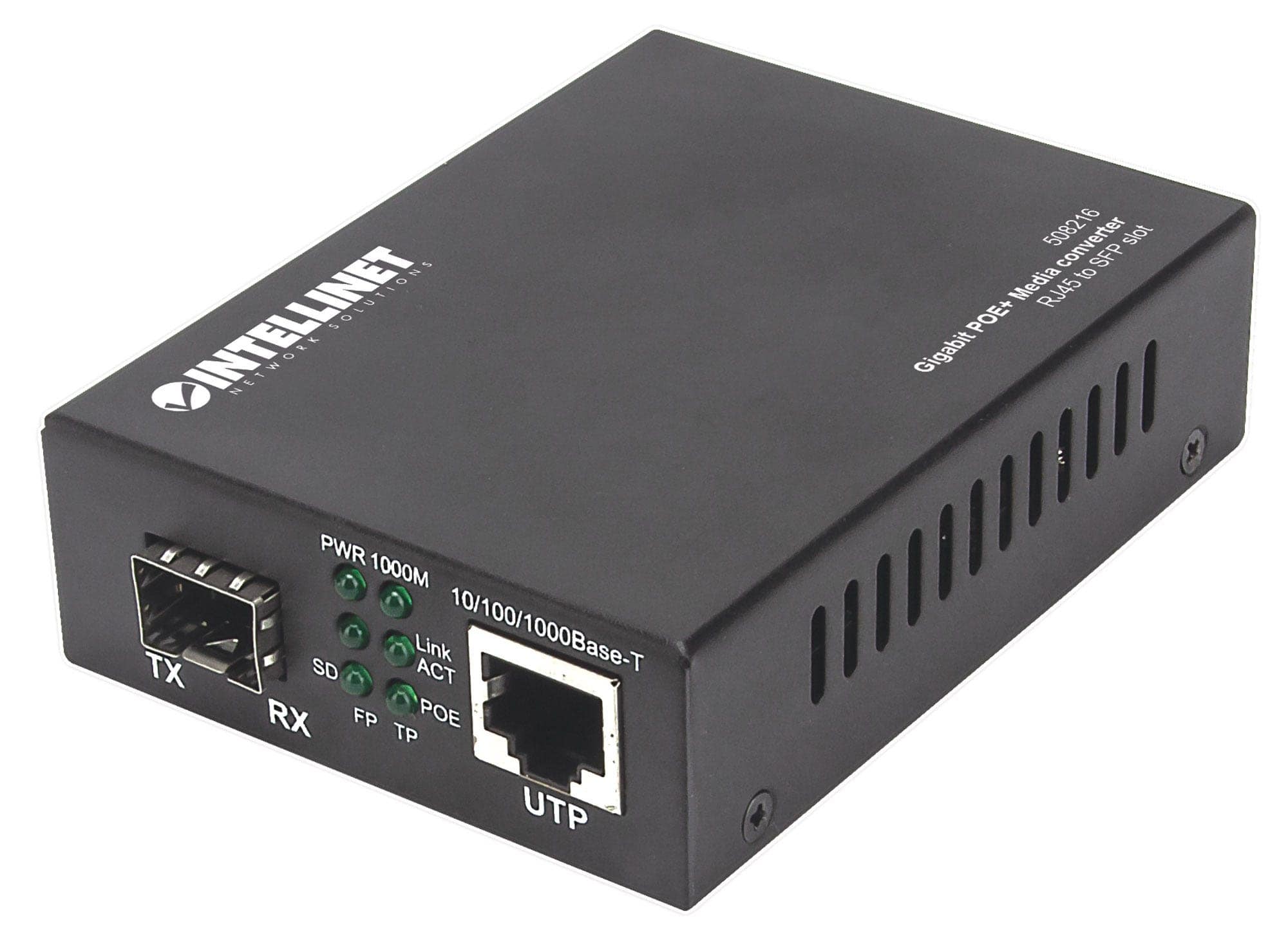 Intellinet 508216 netwerk media converter 1000 Mbit/s Zwart (508216) thumbnail