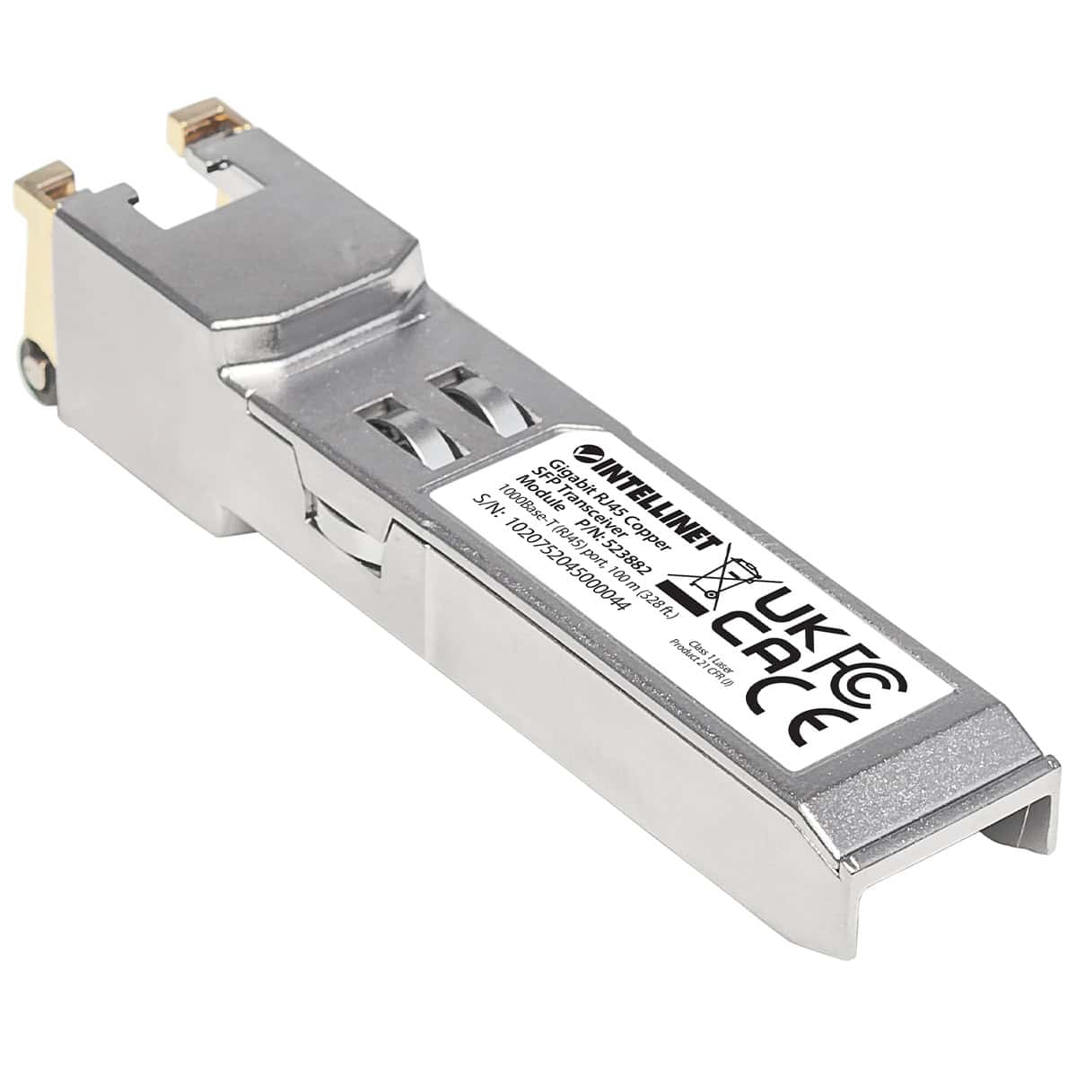 Intellinet Netwerk transceiver Gigabit SFP, 1000Base-T (RJ45), 100 m, MSA-compatibel, equivalent aan Cisco GLC-T, 3 jaar garantie (523882) thumbnail