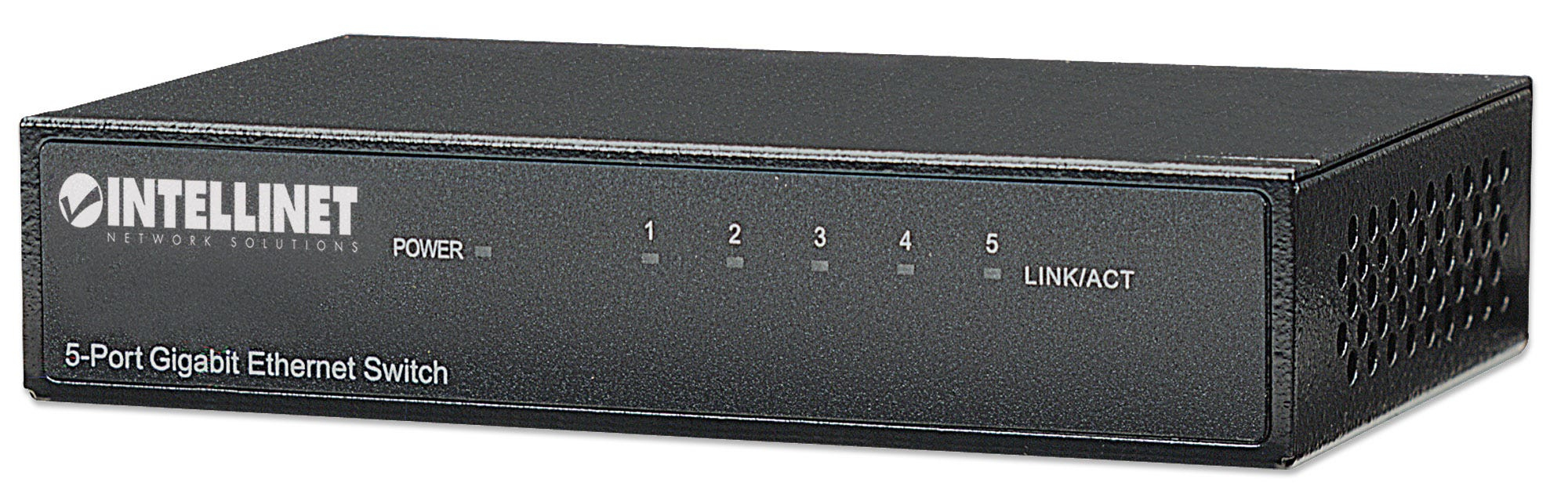 Intellinet 5-poorts Gigabit Ethernet netwerk switch, desktopuitvoering, metalen behuizing, IEEE 802.3az energiezuinig ethernet, 3 jaar garantie (530378) thumbnail