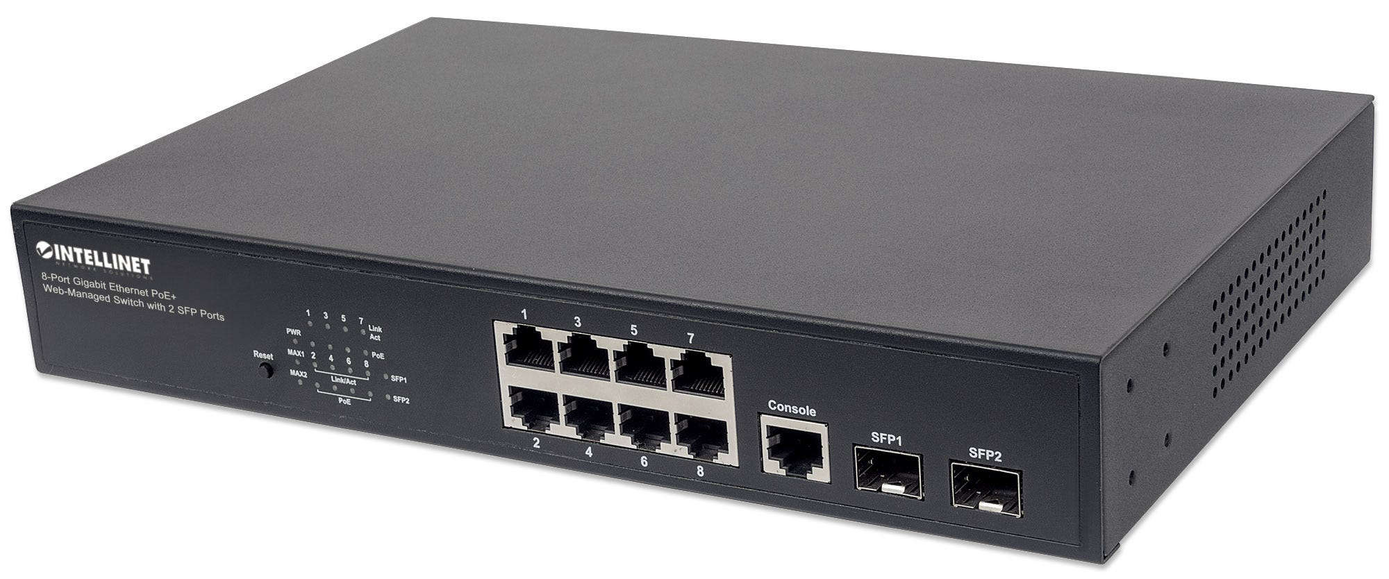 Intellinet 561167 netwerk-switch Managed Gigabit Ethernet (10/100/1000) Power over Ethernet (PoE) Zwart (561167) thumbnail
