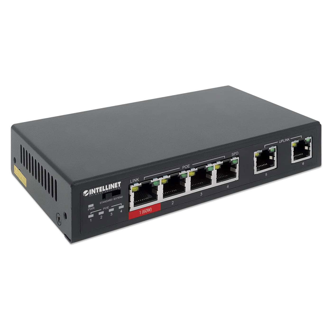 Intellinet 561686 netwerk-switch Fast Ethernet (10/100) Power over Ethernet (PoE) Zwart (561686) thumbnail