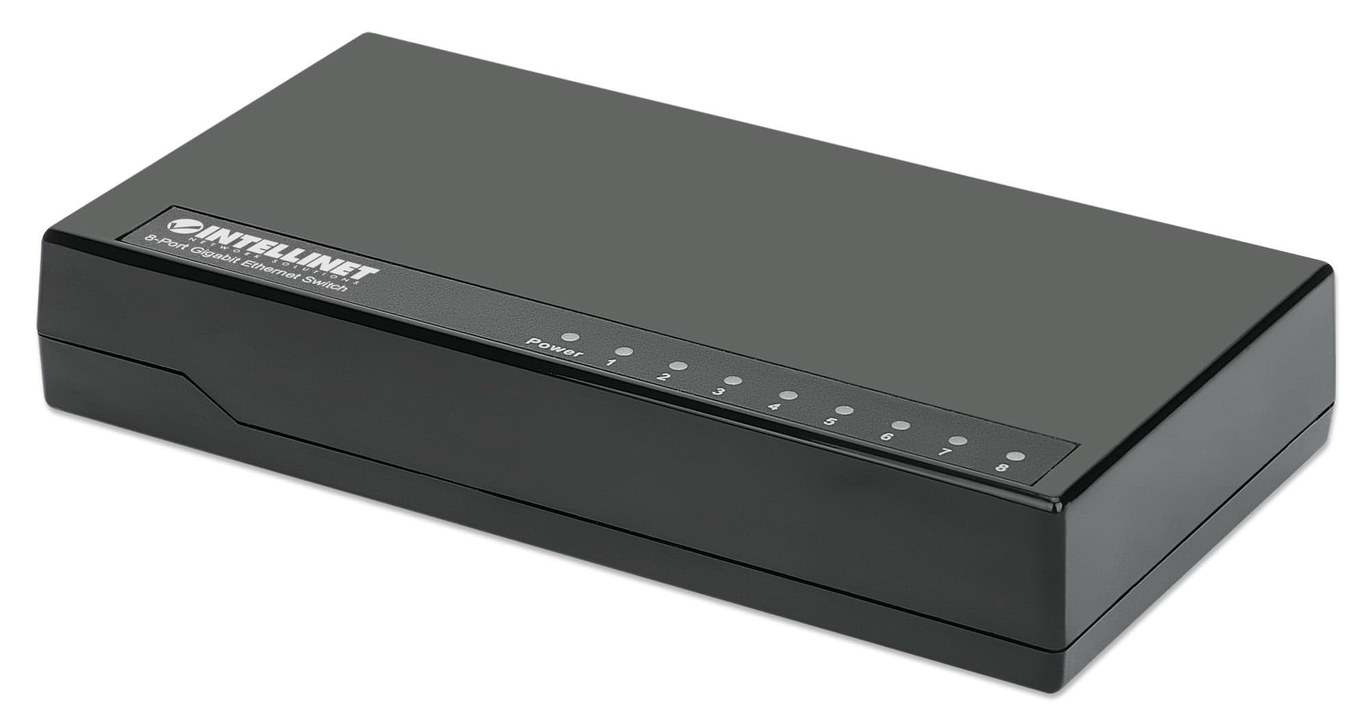 Intellinet 8-poorts Gigabit Ethernet netwerk switch, desktopuitvoering, kunststof behuizing, IEEE 802.3az energiezuinig ethernet, 3 jaar garantie (561754) thumbnail
