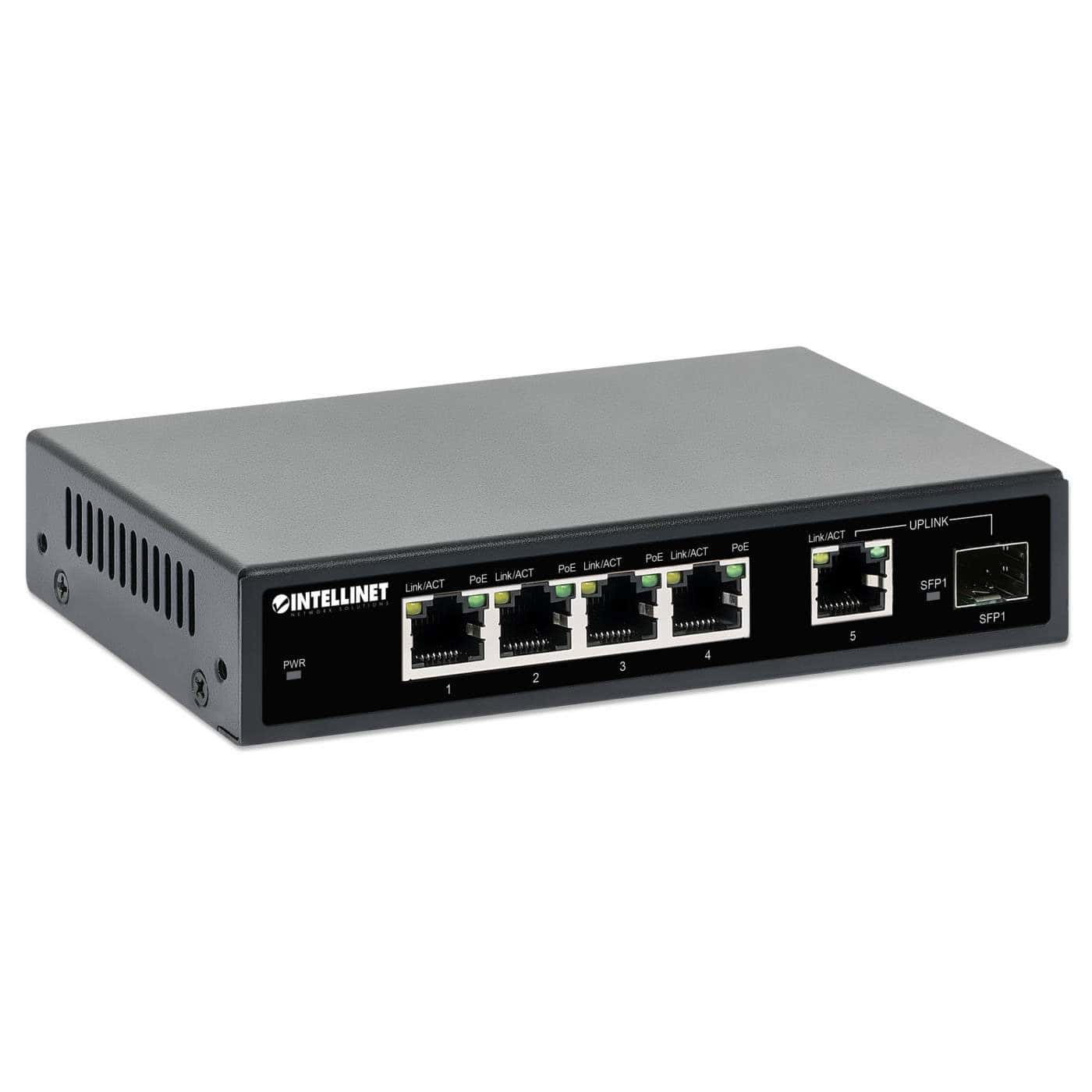 Intellinet 561822 netwerk-switch Gigabit Ethernet (10/100/1000) Power over Ethernet (PoE) Zwart (561822) thumbnail