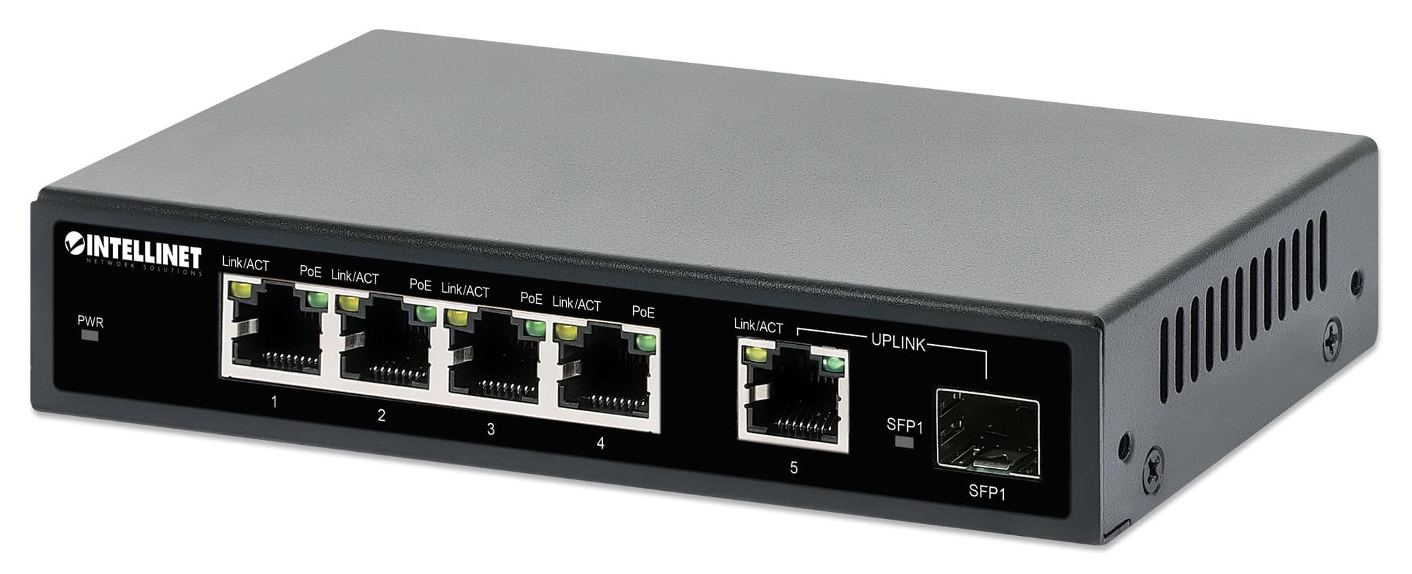 Intellinet 561822 netwerk-switch Gigabit Ethernet (10/100/1000) Power over Ethernet (PoE) Zwart (561822) thumbnail