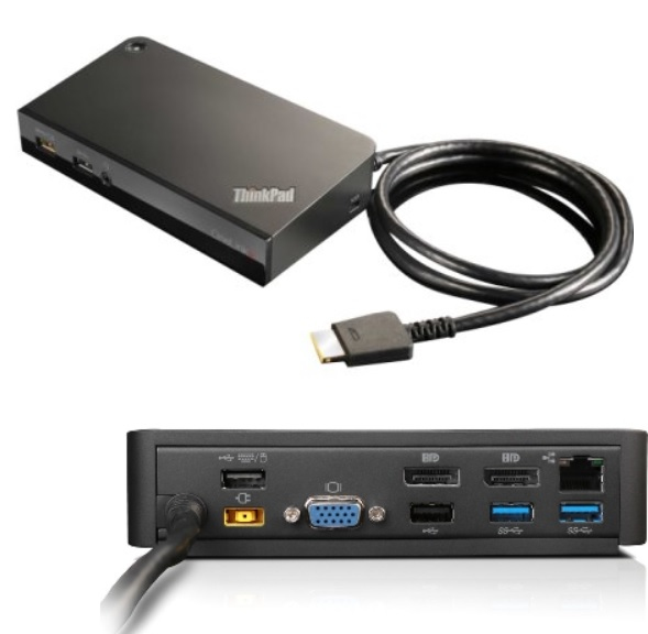 Lenovo 03X6296 laptop dock & poortreplicator Bedraad OneLink+ Zwart (03X6296) thumbnail