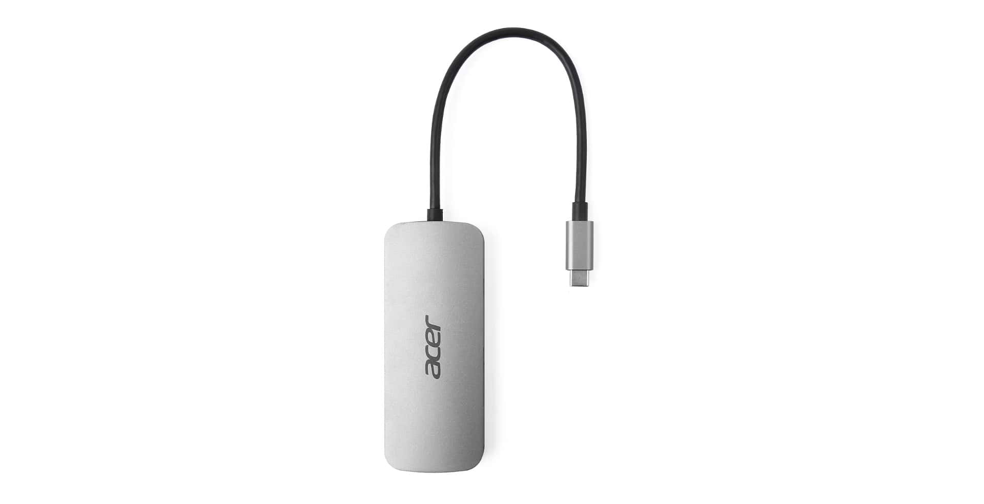 Acer 7in1 Type C Dongle Bedraad USB 3.2 Gen 1 (3.1 Gen 1) Type-C Zilver (HP.DSCAB.018) thumbnail