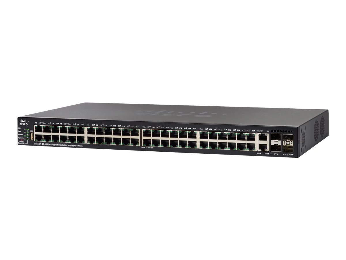 Cisco SG550X 48-Port Gigabit Stackable Managed (SG550X-48-K9) thumbnail