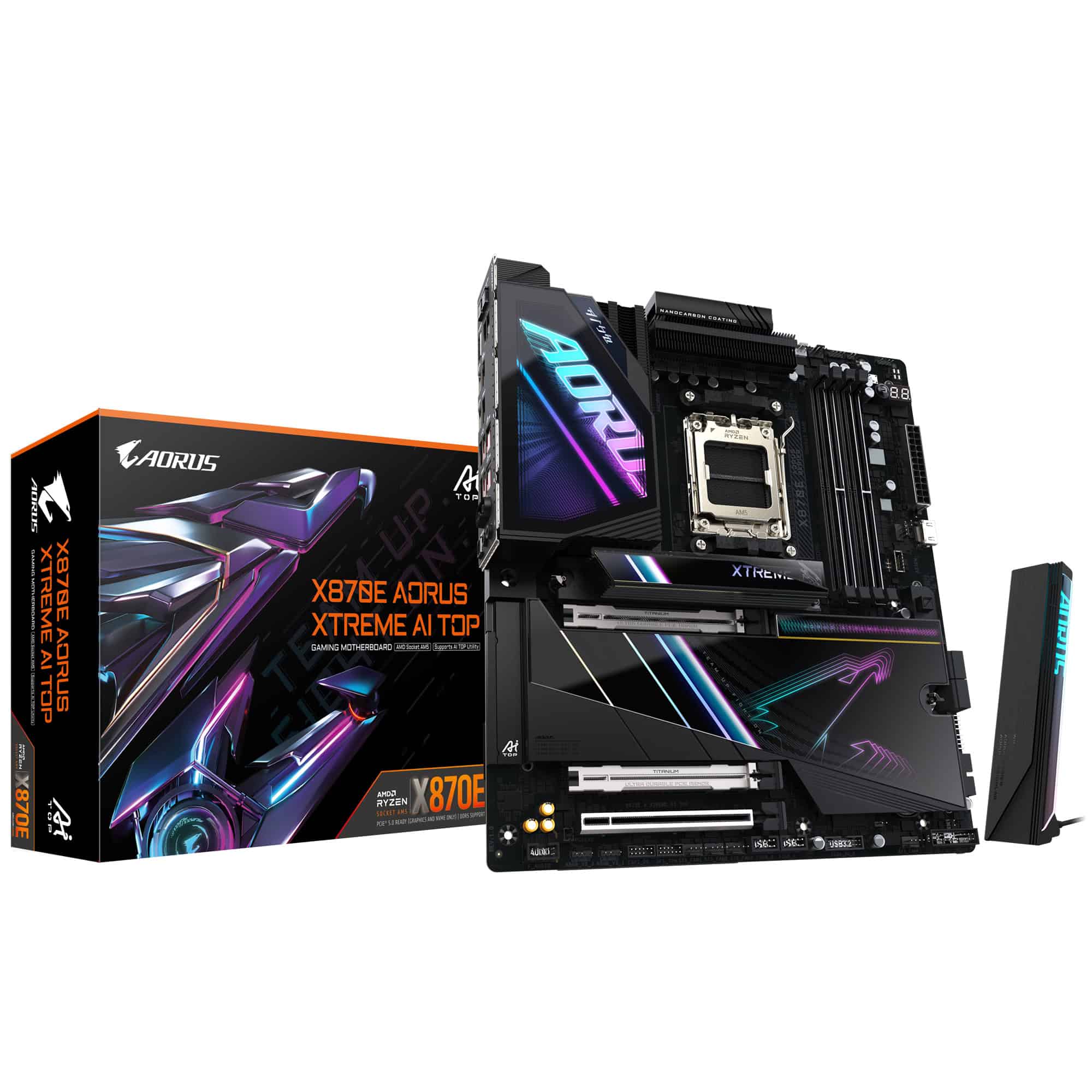 GIGABYTE X870E AORUS XTREME AI TOP AMD X870E Socket AM5 Verlengd ATX (X870E A XTREME AI TOP) thumbnail