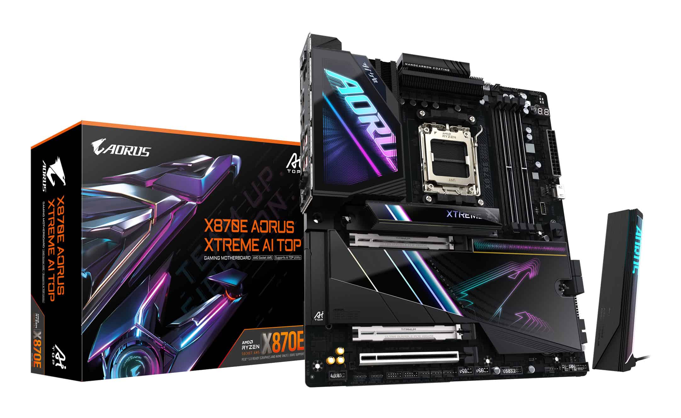 GIGABYTE X870E AORUS XTREME AI TOP AMD X870E Socket AM5 Verlengd ATX (X870E A XTREME AI TOP) thumbnail