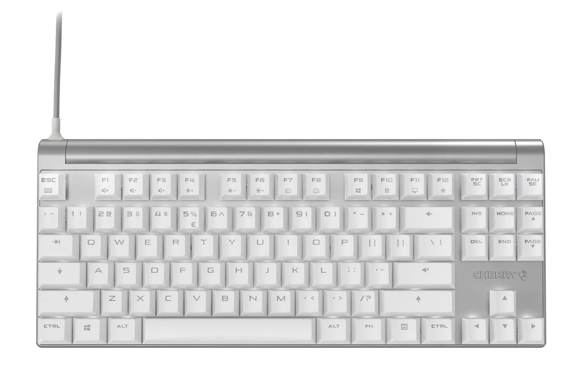 CHERRY MX Board 8.0 toetsenbord Gamen USB QWERTY US International Wit (G80-3888HYAEU-0) thumbnail