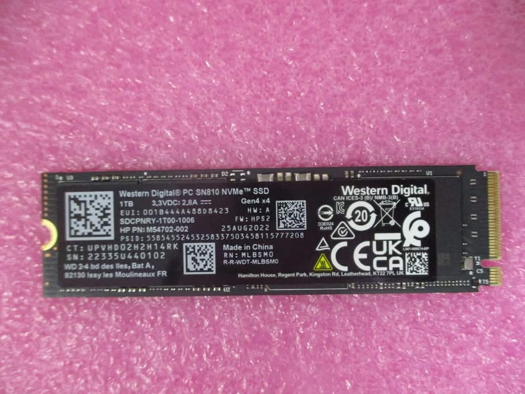 HP SPS-SSD 1TB M.2 2280 SN810 PCIE LOCK (P05024-001) thumbnail