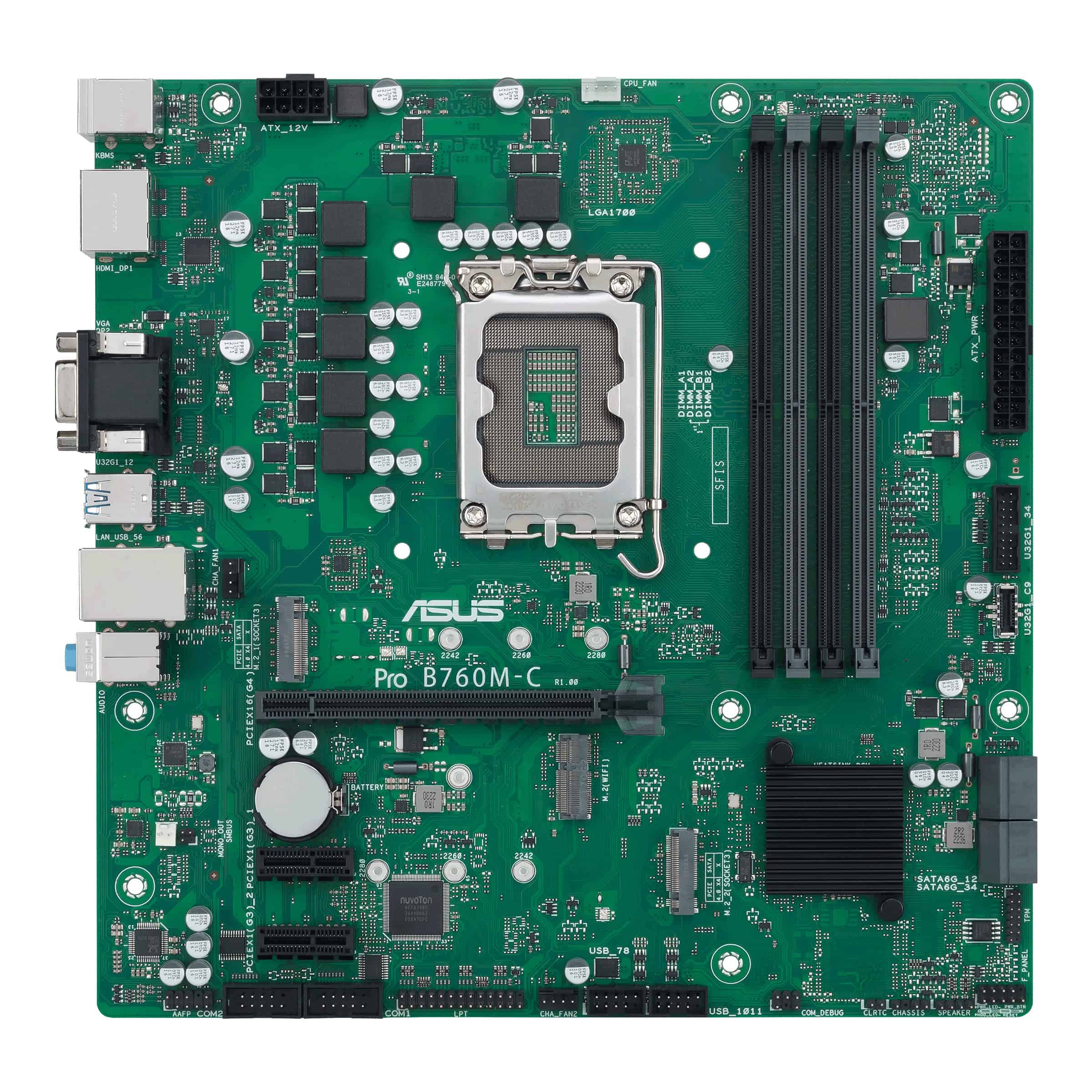 ASUS PRO B760M-C-CSM Intel B760 LGA 1700 micro ATX (90MB1DX0-M0EAYC) thumbnail