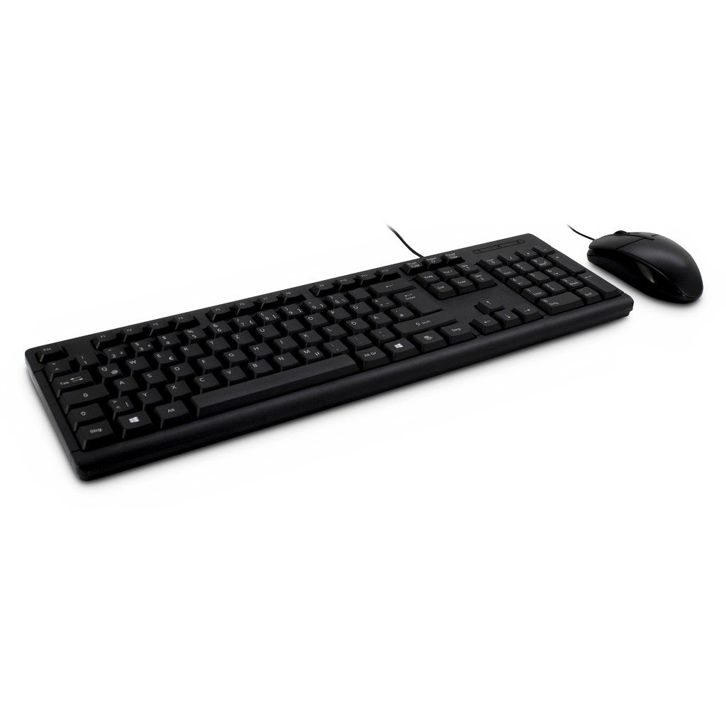 Inter-Tech KB-118 EN toetsenbord Inclusief muis USB QWERTY Engels Zwart (88884076) thumbnail