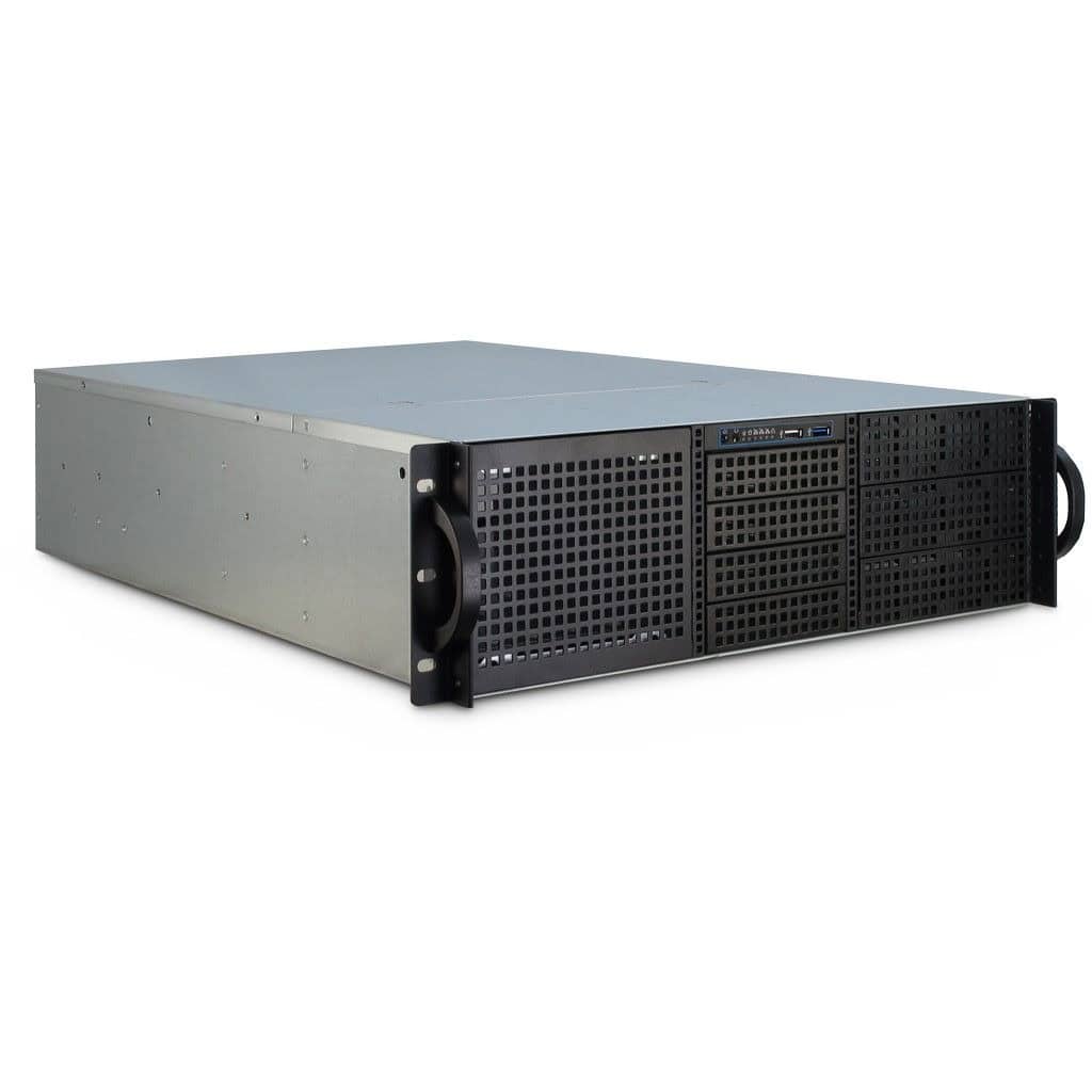 Inter-Tech 3U-30255 Rack Zwart, Roestvrijstaal (88887108) thumbnail