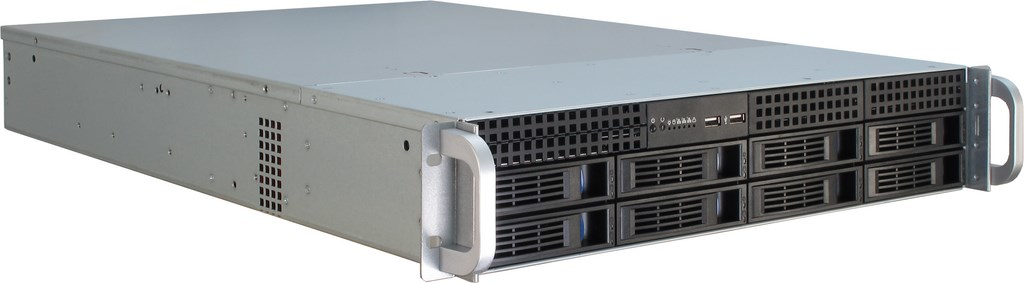 Inter-Tech IPC 2U-2408 Rack Zwart, Roestvrijstaal (88887117) thumbnail