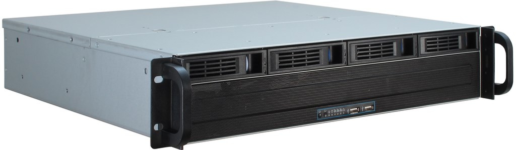 Inter-Tech IPC 2U-2404S Rack Zwart, Zilver (88887190) thumbnail