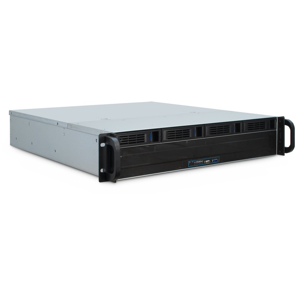 Inter-Tech 2U 2404L S-ATA Rack Zwart, Grijs (88887348) thumbnail