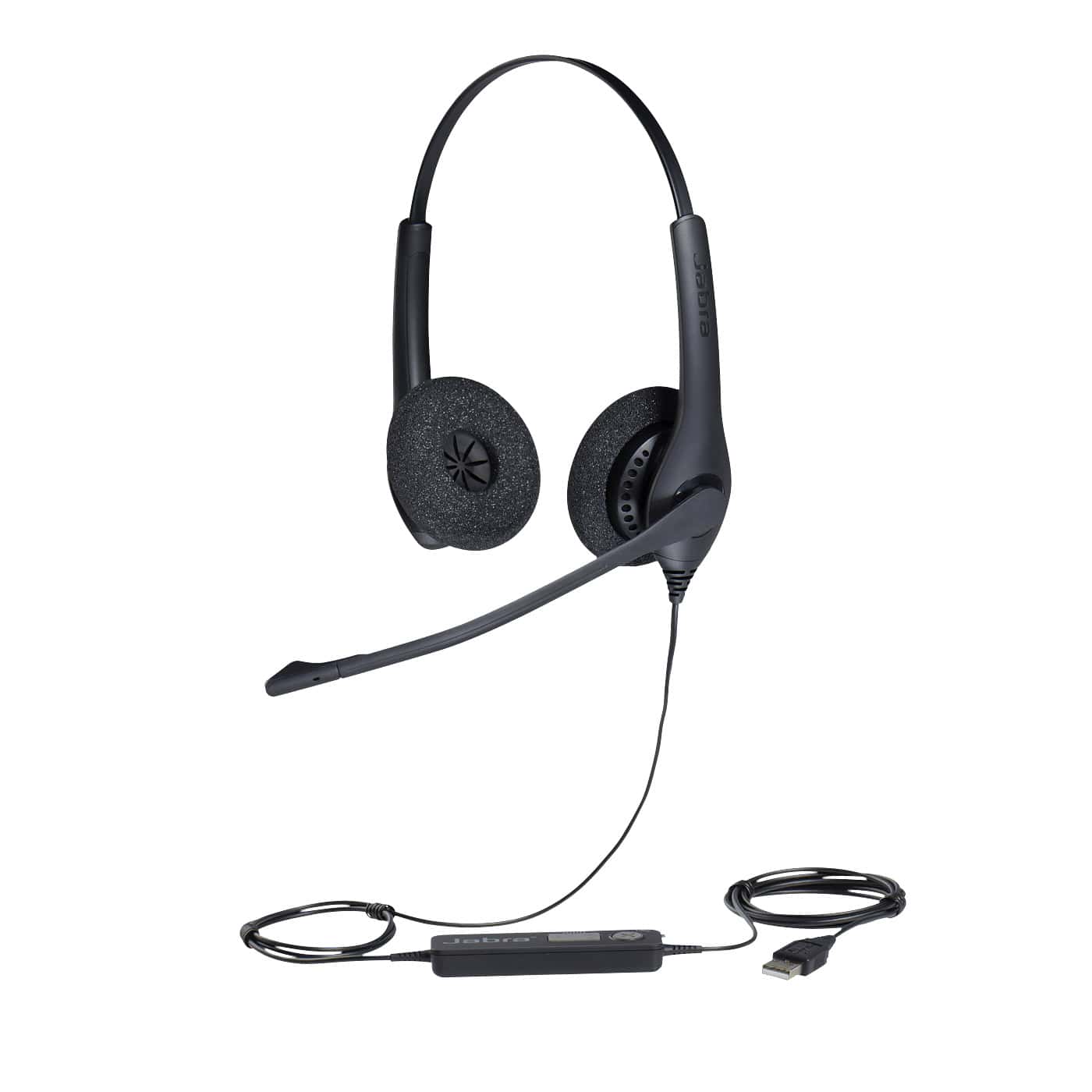 Jabra Biz 1500 Duo USB Headset Bedraad Hoofdband Kantoor/callcenter USB Type-A Bluetooth Zwart (1559-0159) thumbnail