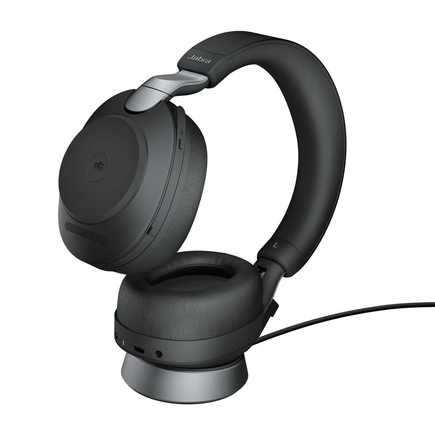 Jabra Evolve2 85, MS Stereo Headset Bedraad en draadloos Hoofdband Kantoor/callcenter USB Type-C Bluetooth Zwart (28599-999-889) thumbnail