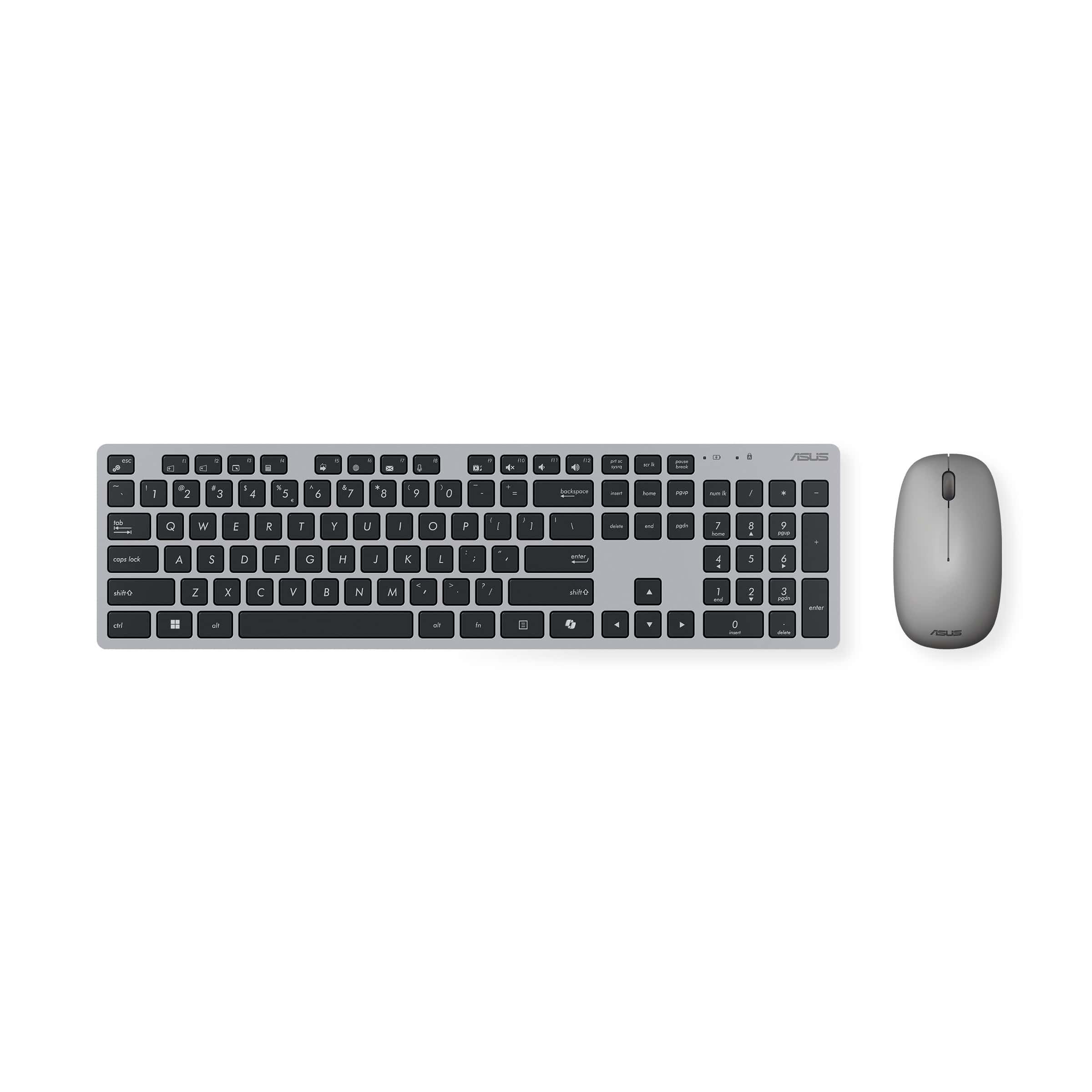 ASUS W5000 Wireless Keyboard and Mouse Set toetsenbord Inclusief muis Universeel RF Draadloos Grijs (90XB0430-BKM300) thumbnail ASUS W5000 Wireless Keyboard and Mouse Set toetsenbord Inclusief muis Universeel RF Draadloos Grijs (90XB0430-BKM300) thumbnail