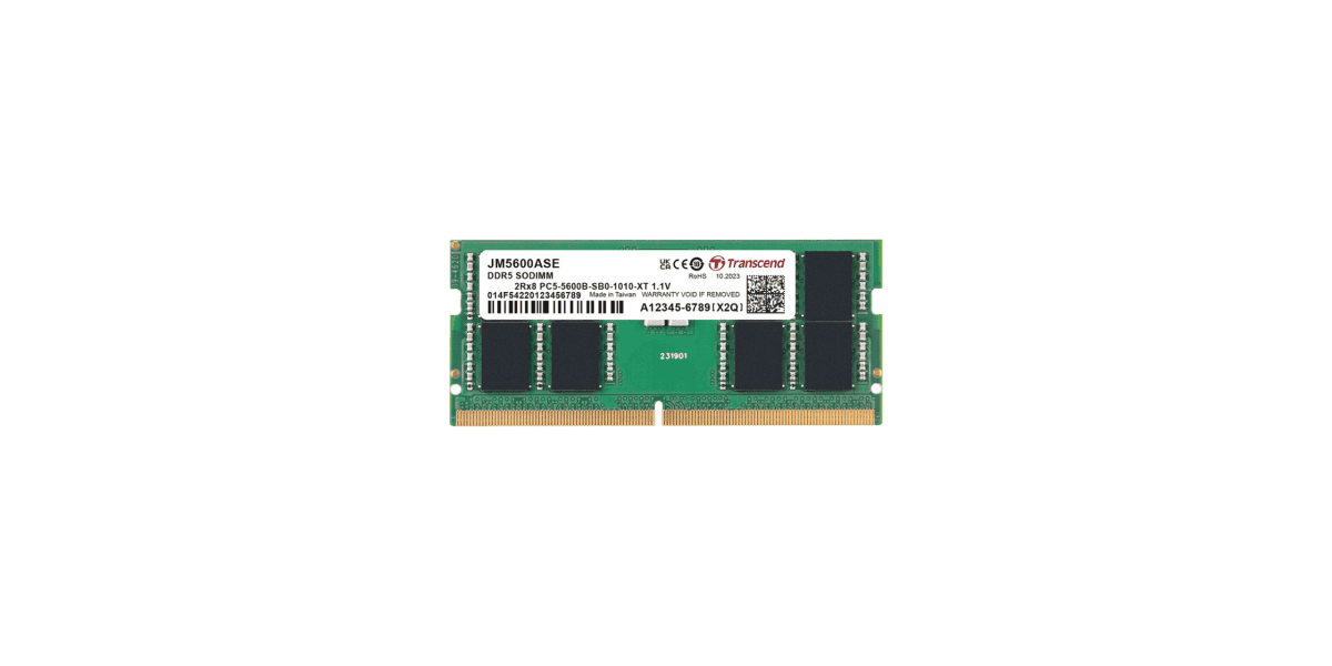 TRANSCEND 24GB JM DDR5 5600 SO-DIMM 1Rx8 (JM5600ASE-24G) thumbnail