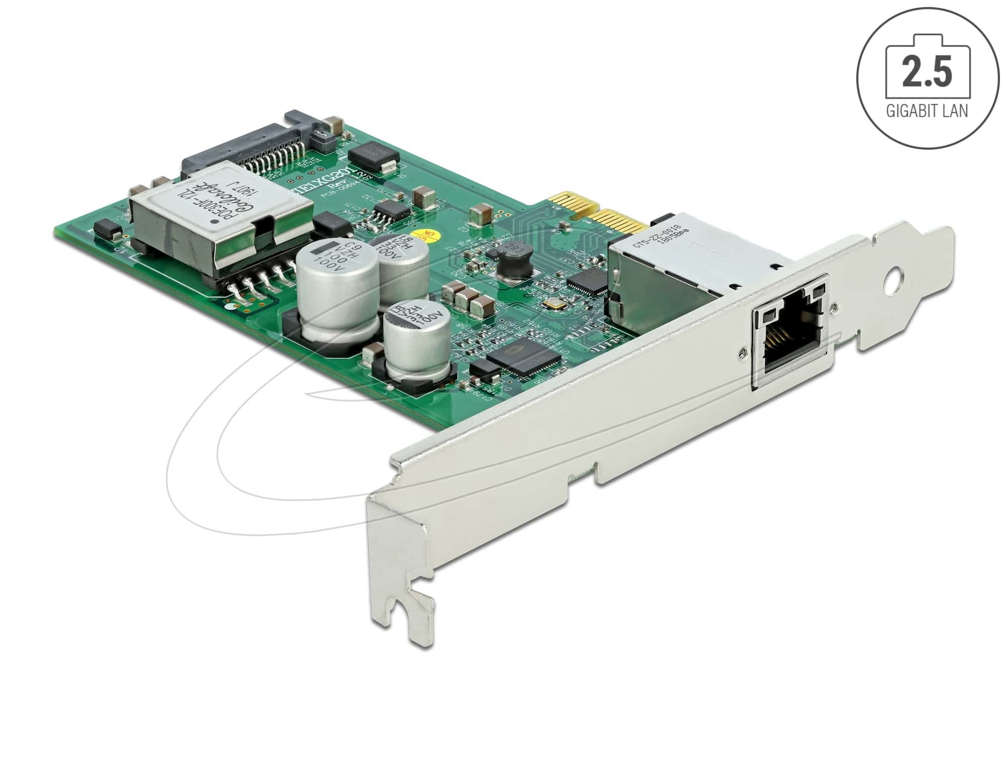 DELOCK PCI Express x1 Netzwerkkarte 2,5 Gigabit LAN 1x M12 (90760) thumbnail