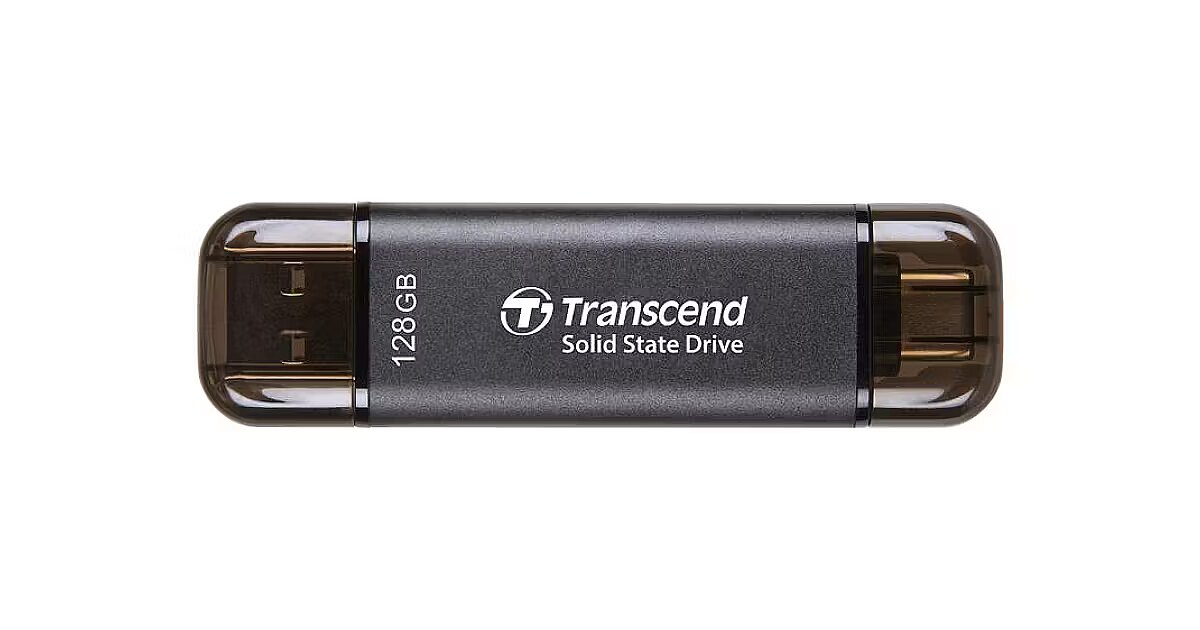 Transcend SSD ESD310C 128GB USB-C USB 3.2 Gen 2x1 black (TS128GESD310C) thumbnail