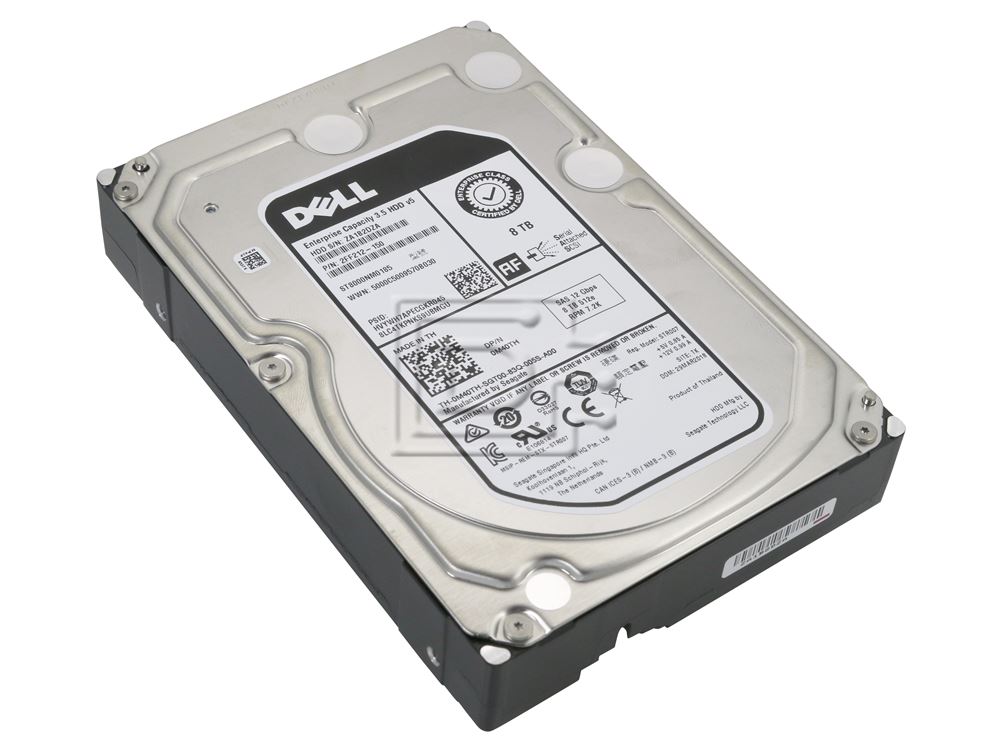 Dell 8TB 7.2K 12G 3.5INCH SAS HDD (VFP4M-RFB) thumbnail